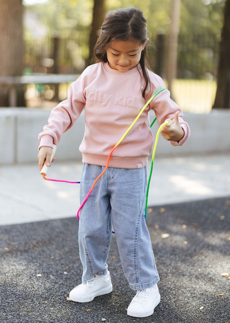 City Kid Monochrome Puff Sweatshirt - Pink