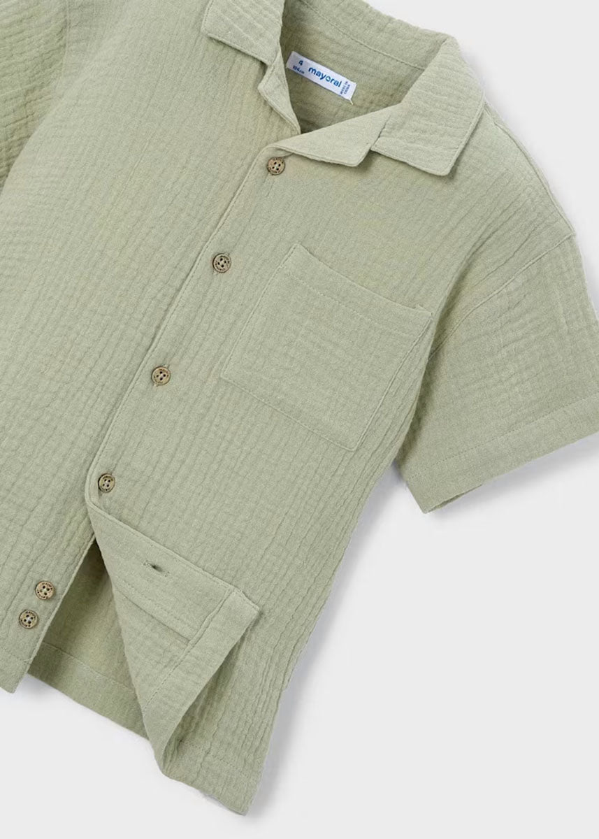 Callum Linen Button Down - Bamboo