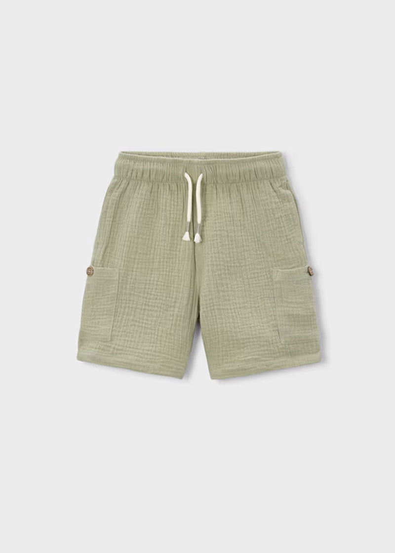 Callum Linen Wide Leg Shorts - Bamboo