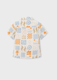 John Joe Button Down - Cream Peach