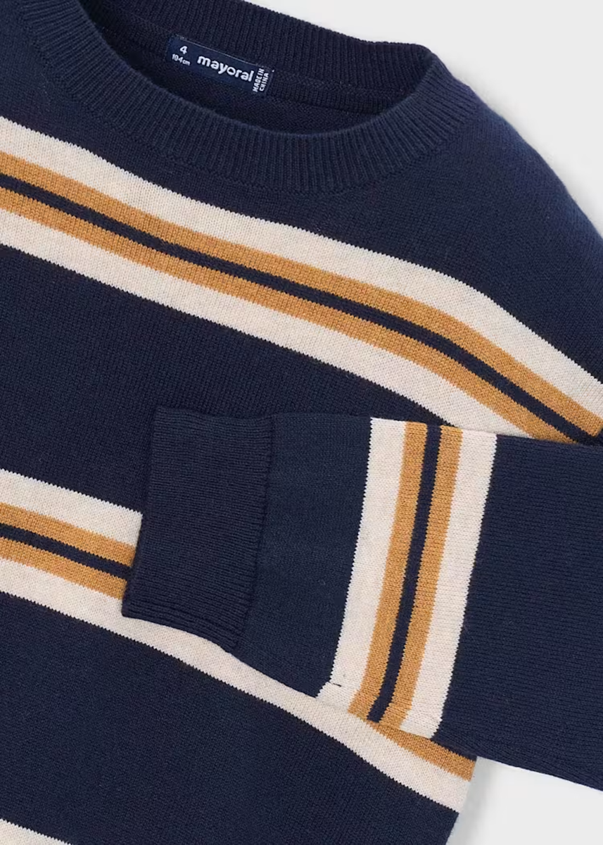 Vance Striped Sweater - Ink