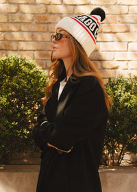 MAD HTR Chicago Varsity Beanie - Adult - Black & Red
