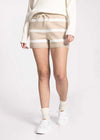 Brighton Shorts - Heather Khaki White Stripe