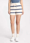 Brighton Shorts - White Slate Blue Stripe