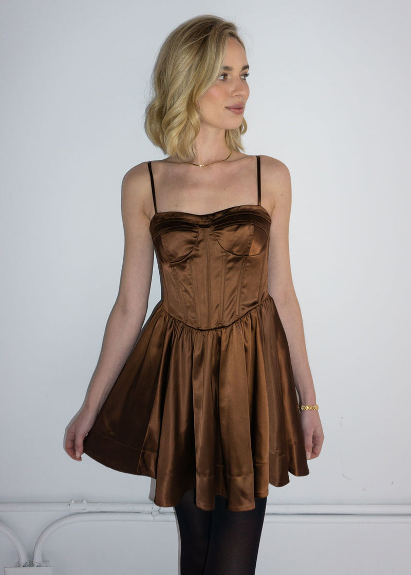 Linelly Dress - Brown