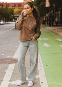 Chicago Collegiate Puff Sweatshirt - Clay