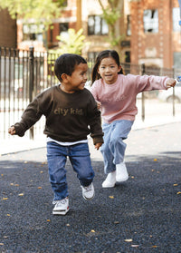 City Kid Monochrome Puff Sweatshirt - Espresso