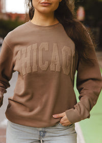 Chicago Collegiate Puff Sweatshirt - Clay