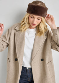 Mad Hatter Faux-Fur Headband - Chocolate