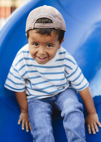 Toddler Chicago. Dad Hat - Espresso & Blue