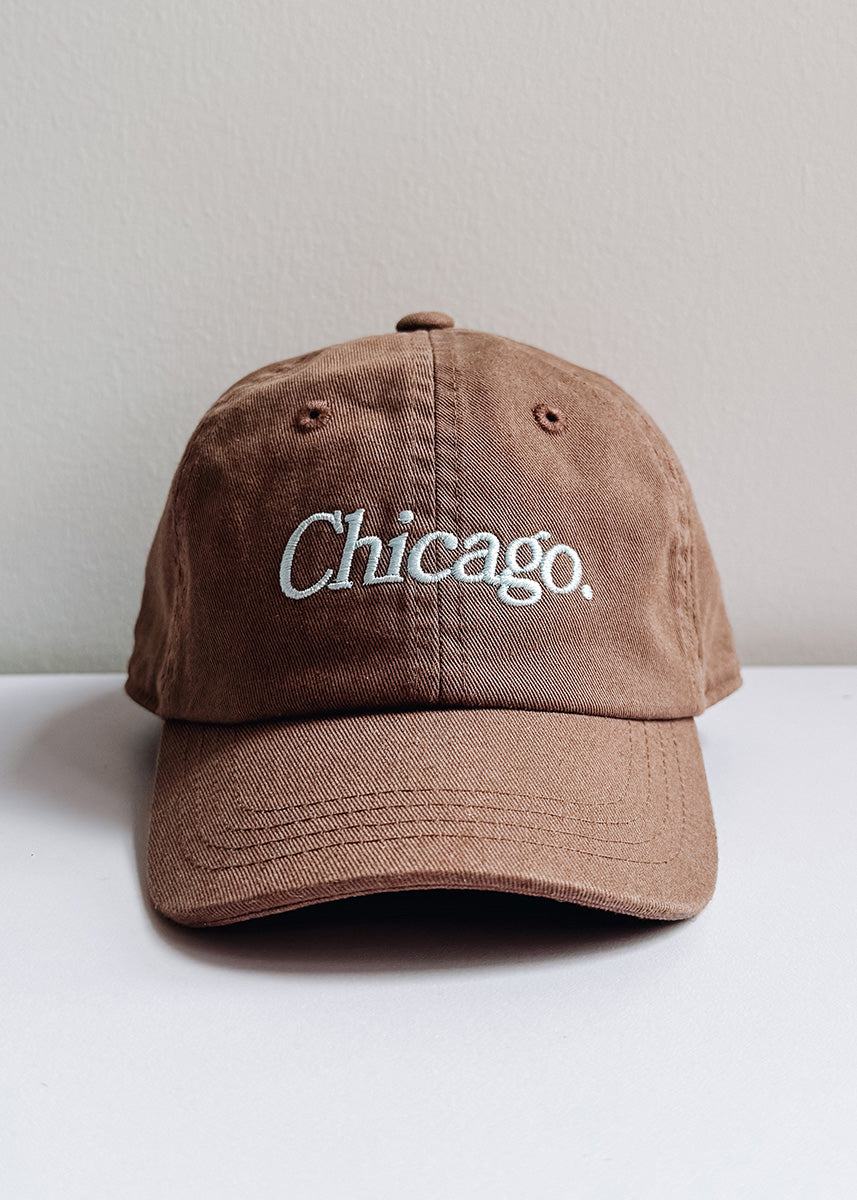 Toddler Chicago. Dad Hat - Espresso & Blue