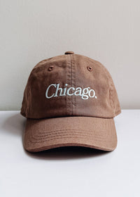 Toddler Chicago. Dad Hat - Espresso & Blue