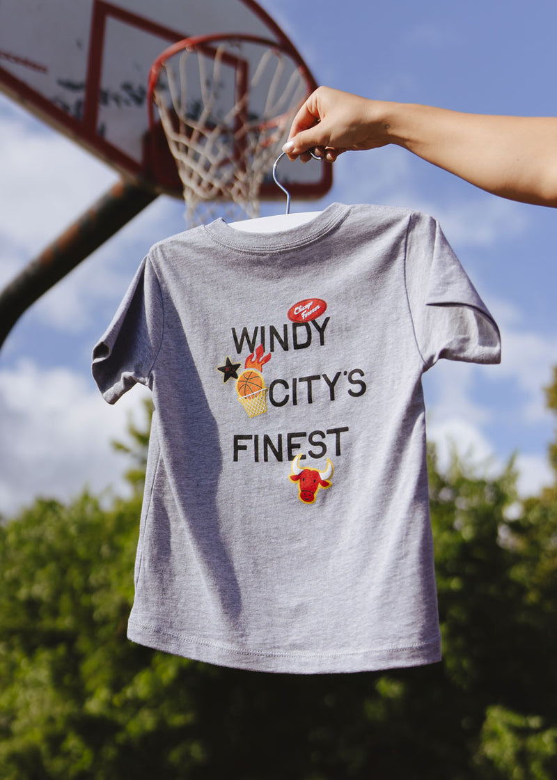 Chicago Basketball Patches Toddler Tee