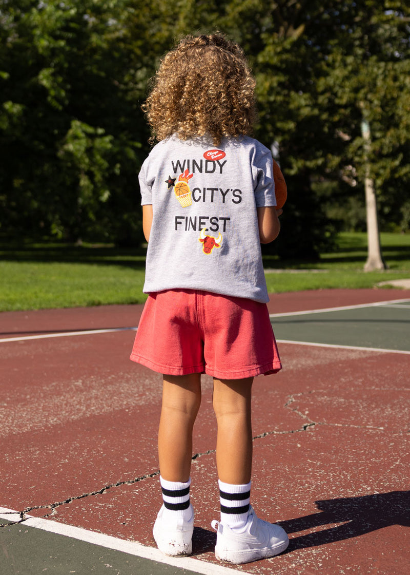 Chicago Basketball Patches Toddler Tee