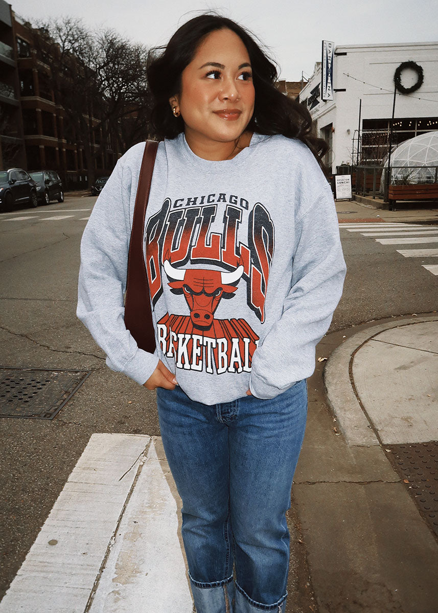 Chicago Bulls Backcourt Crewneck - Heather Grey