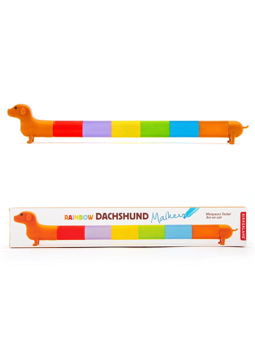 Rainbow Dachshund Markers