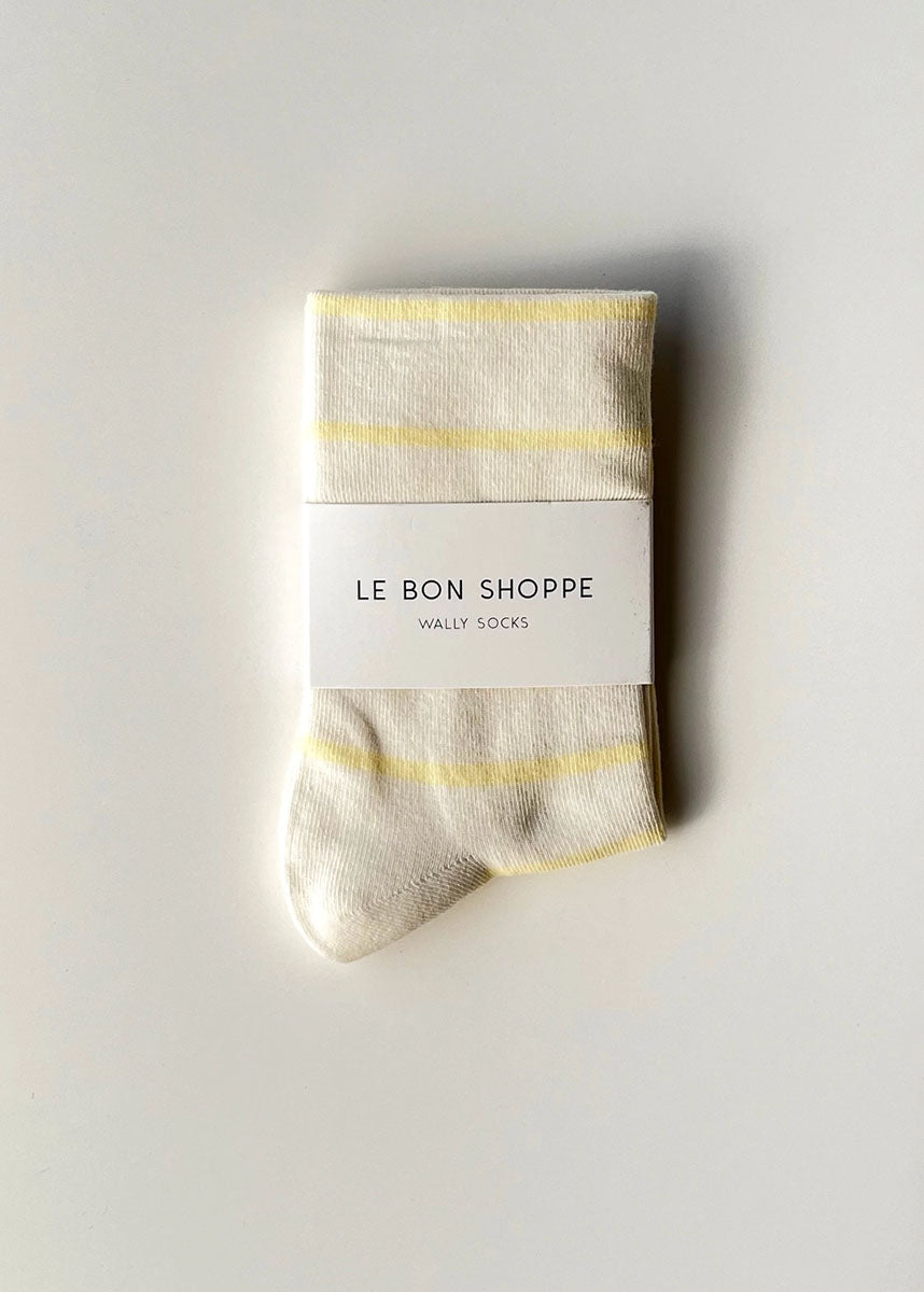 Wally Stripe Socks - Lemon