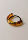 Wide Arch Resin Cuff Hair Tie - Brown