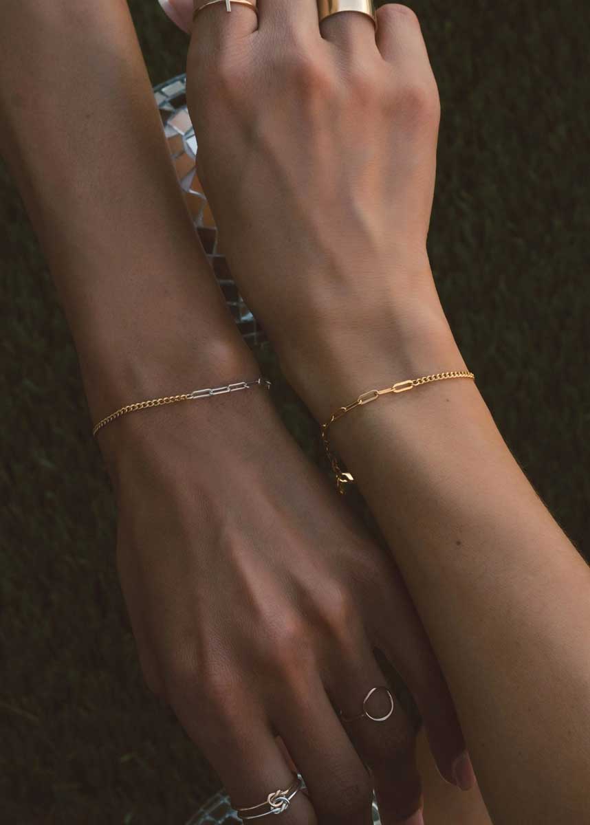 Curterra Mother & Daughter Bracelet - Gold