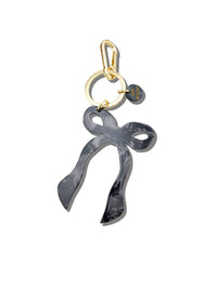 Bow Bag Charm Keychain - Black