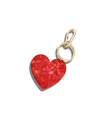 Heart Bag Charm Keychain - Red