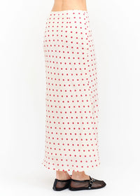 Kalila Polka Dot Maxi Skirt - Cream
