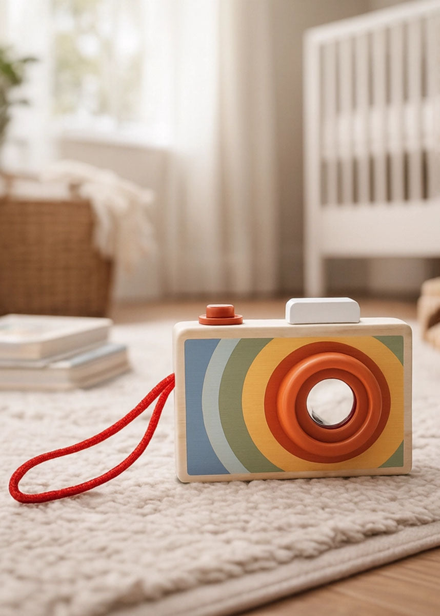Wooden Rainbow Camera Toy