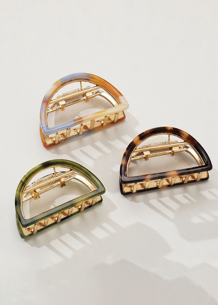 Rosalie Half Moon Claw Clip - Desert Dusk