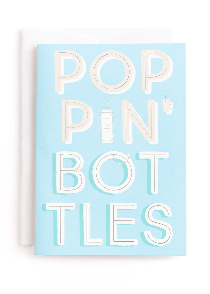 Poppin' Bottles New Baby Card