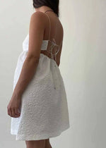 Susie Lace Up Mini Dress - White