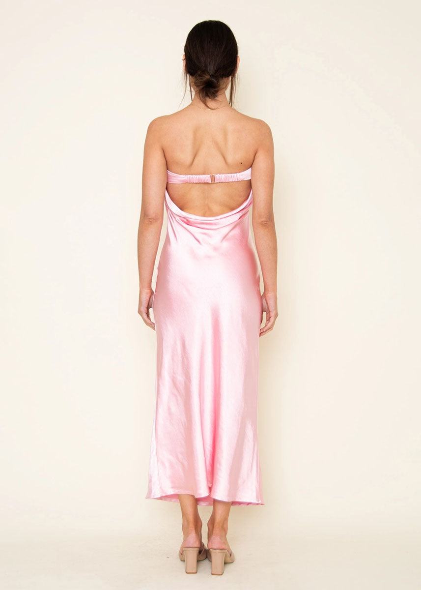 Meyers Strapless Maxi Slip Dress - Pink