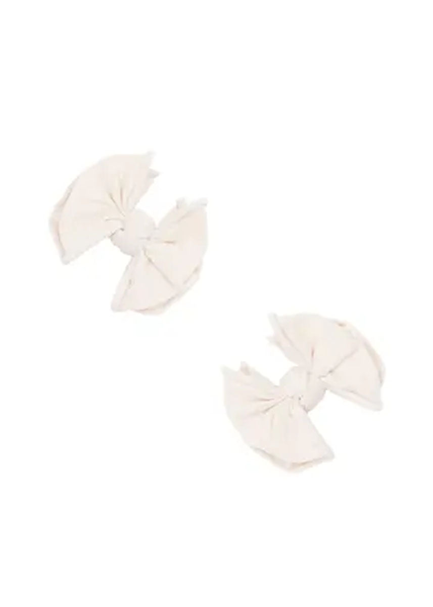 Fab Bow Clips 2-Pack - Oatmeal