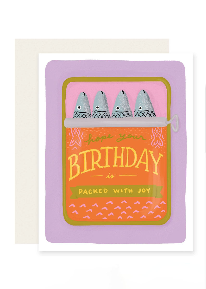 Tinned Fish Birthday Card