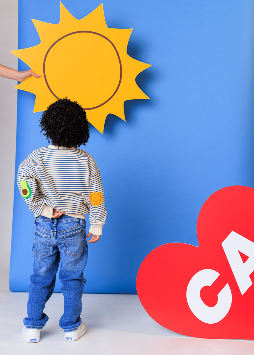 California Striped Patch Sweatshirt