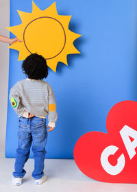 California Striped Patch Sweatshirt