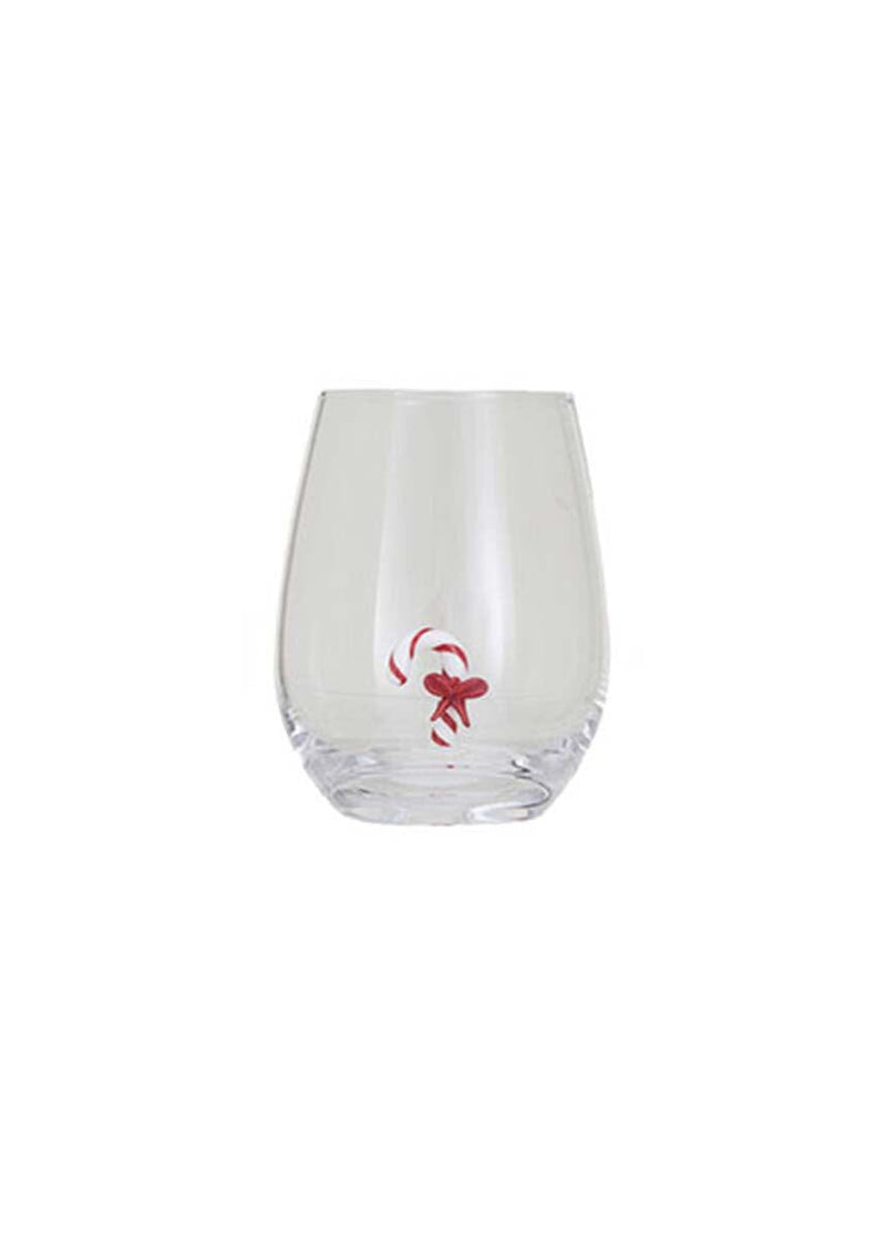 Stemless Holiday Figurine Wine Glasses