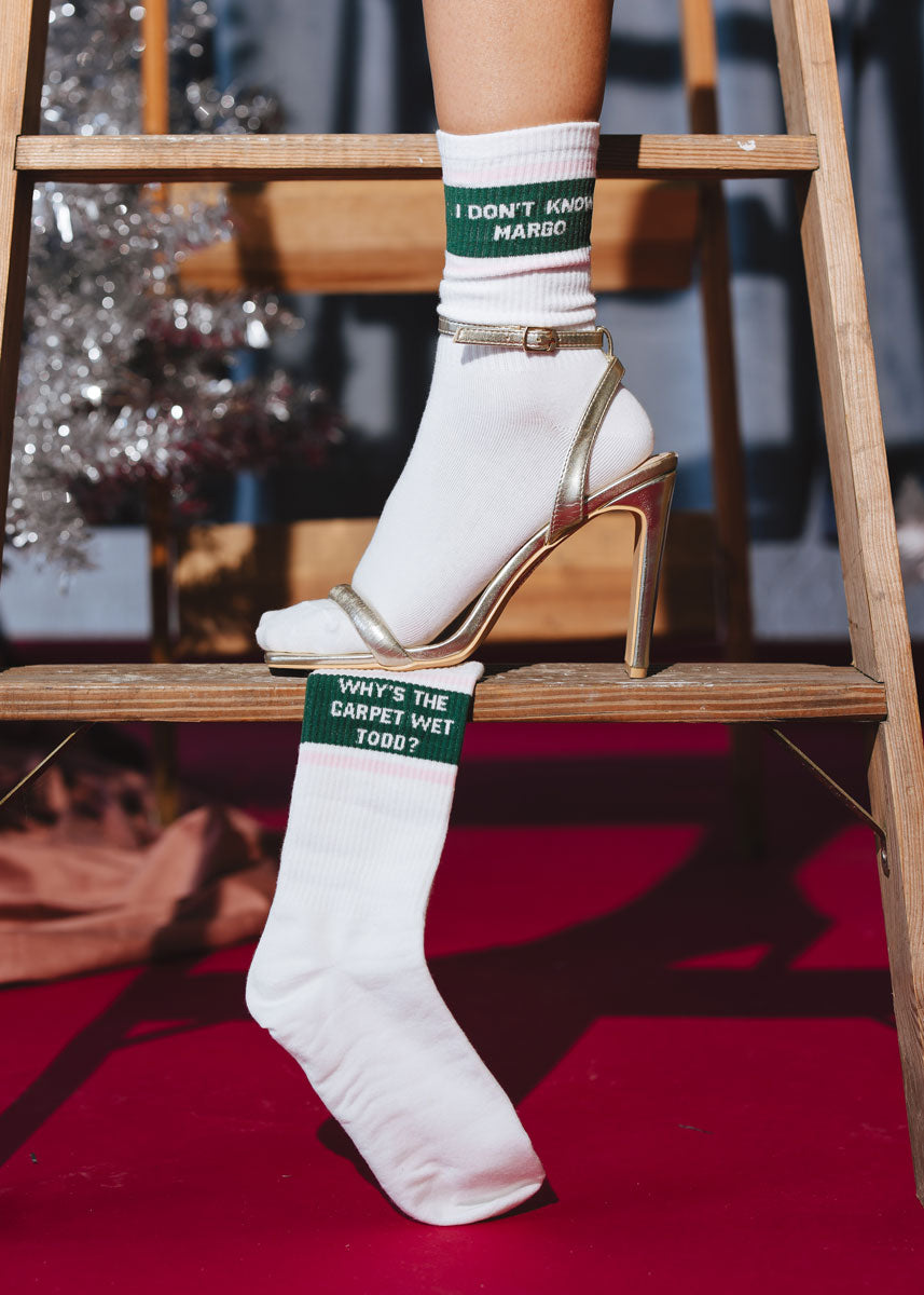 Todd & Margo Long Crew Socks - Ivory