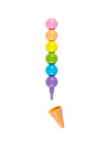 Rainbow Scoops Stacking Erasable Crayons