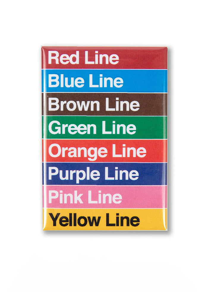 Chicago Train Lines Magnet