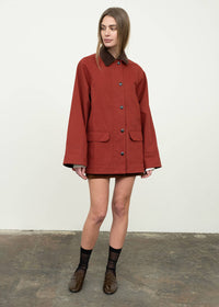 Bess Corduroy Barn Jacket - Oxblood