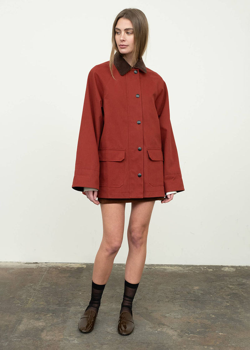 Bess Corduroy Barn Jacket - Oxblood