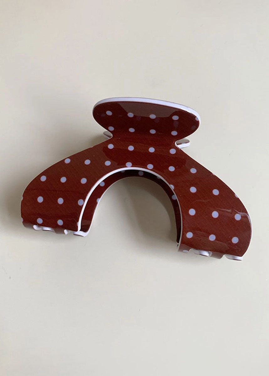Arched Polka Dot Hair Claw