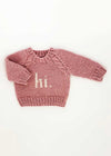 Hi. Crew Neck Sweater - Rosy