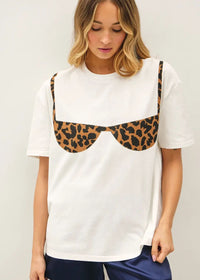Sandy Leopard Bikini Tee - Ivory