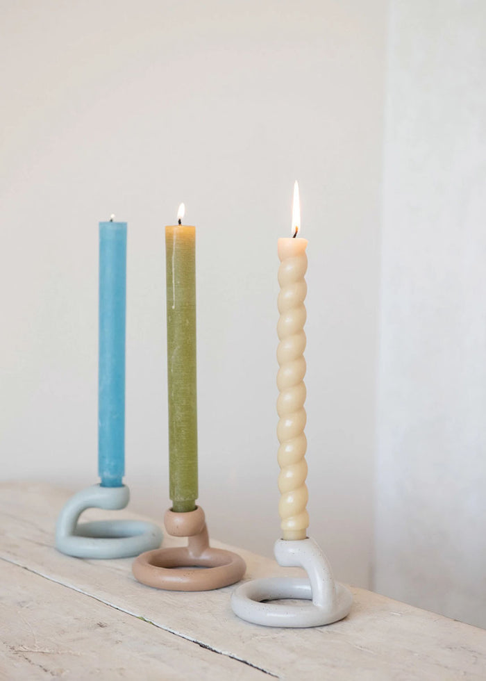 Twisted Taper Candles - Cream