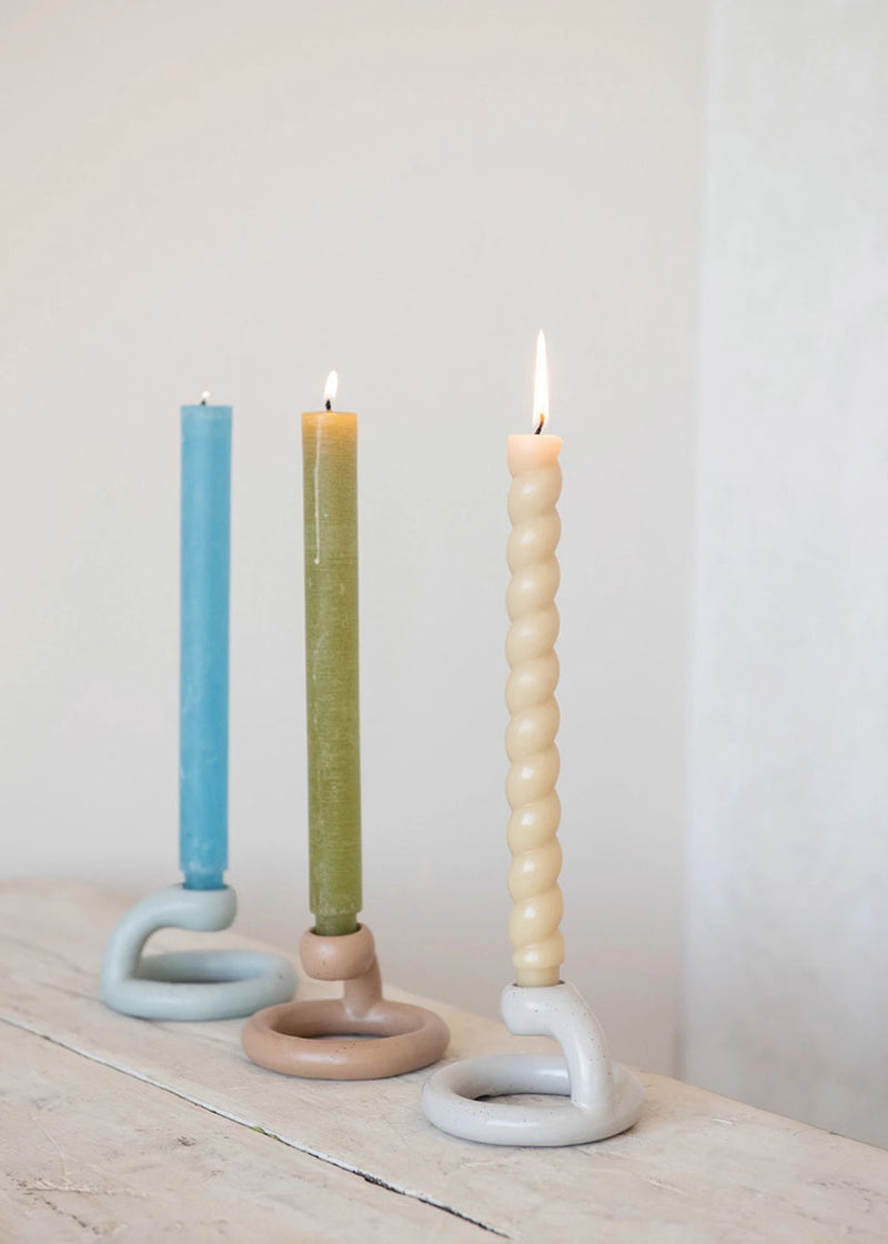 Twisted Taper Candles - Cream