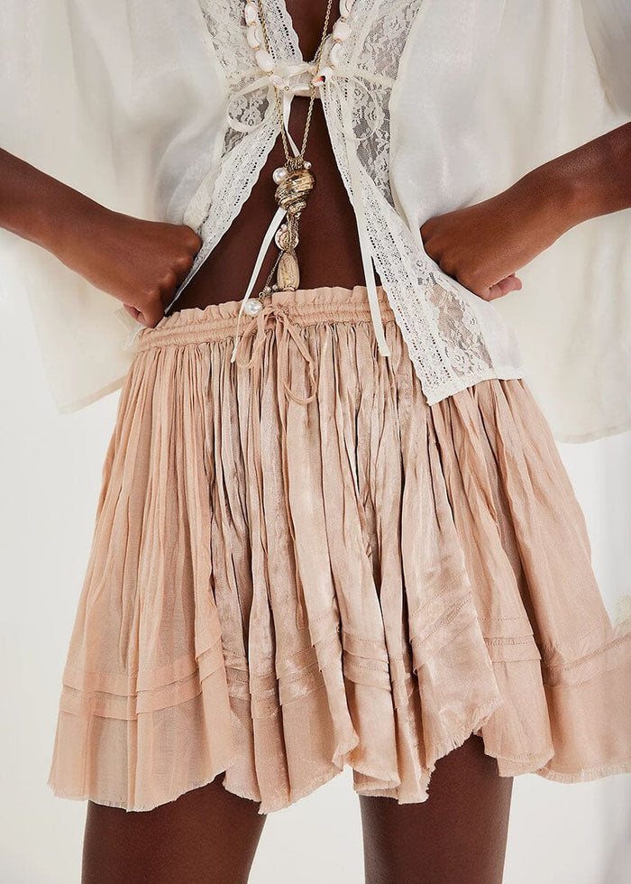 Third Charm Mini Skirt - Blush