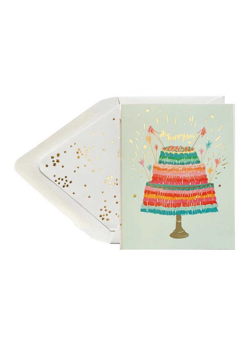 Oh Happy Day Piñata Cake Birthday Card