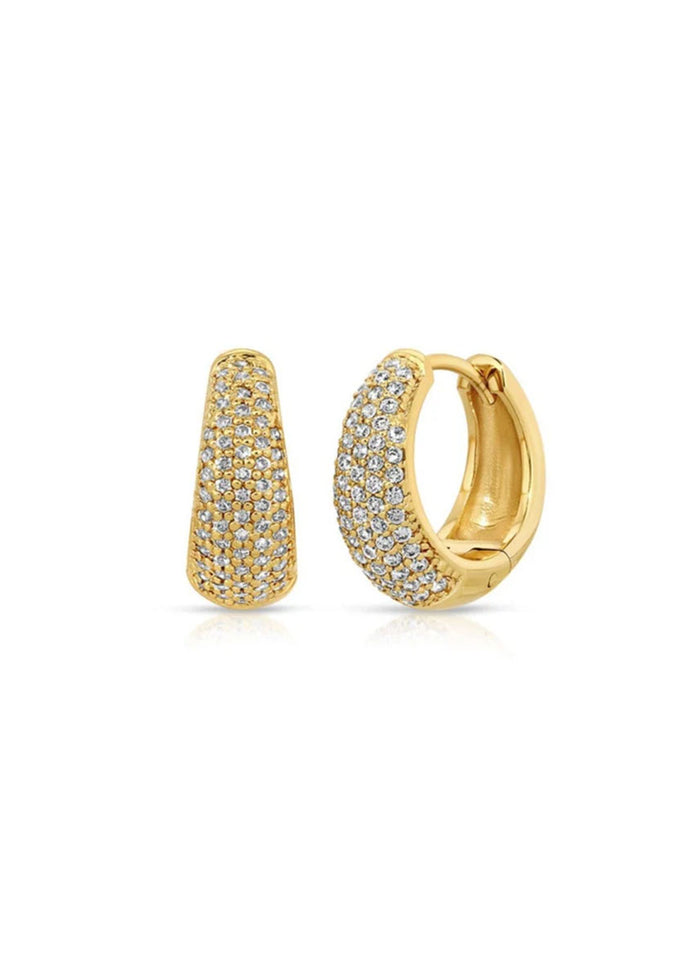 Chantel Pave Hoop Earrings