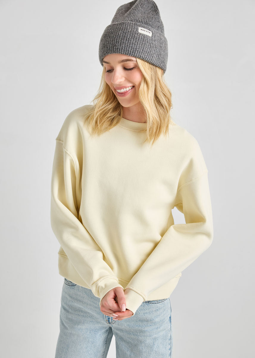 Adult Mad Hatter Ribbed Knit Beanie - Heather Charcoal Grey